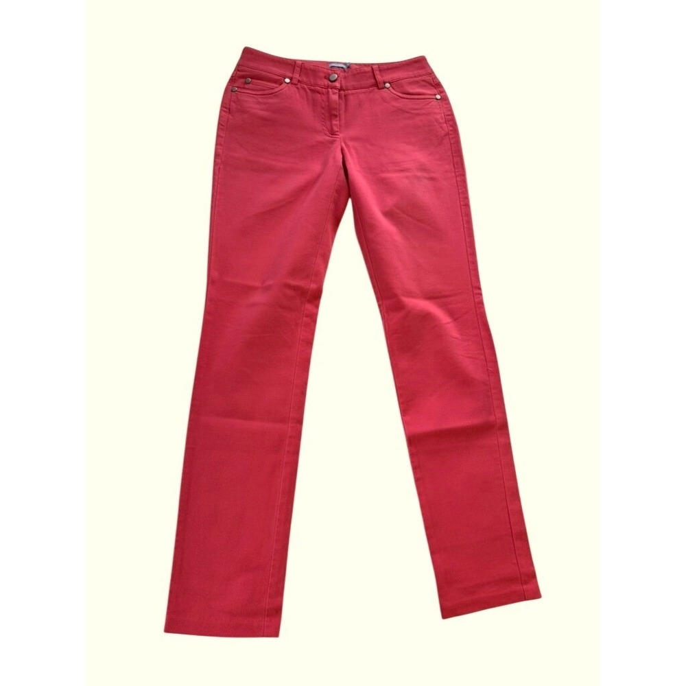J.McLaughlin Coral Pink 5-Pocket Straight Leg Pants Womens 8 29x31 Preppy 123NC1